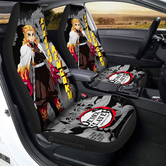 Kyojuro Rengoku Car Seat Covers Custom Mix Mangas - Gearcarcover - 1