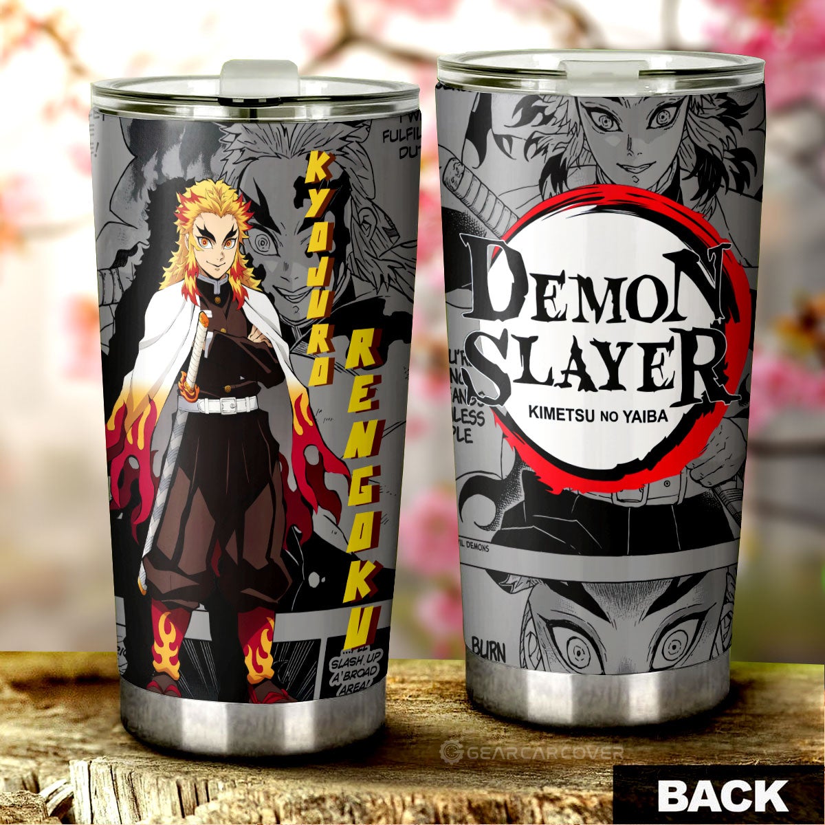 Kyojuro Rengoku Tumbler Cup Custom Mix Mangas - Gearcarcover - 1