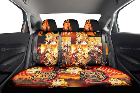 Kyoujuro Rengoku Car Back Seat Cover Custom - Gearcarcover - 2