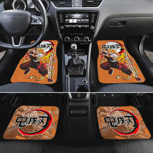 Kyoujuro Rengoku Car Floor Mats Custom Car Accessories - Gearcarcover - 2