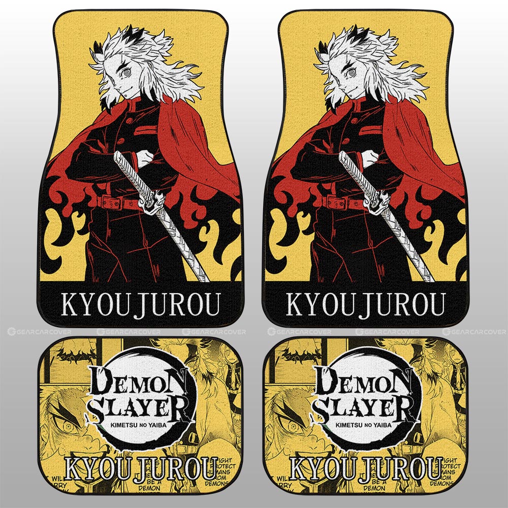 Kyoujuro Rengoku Car Floor Mats Custom Car Accessories - Gearcarcover - 1