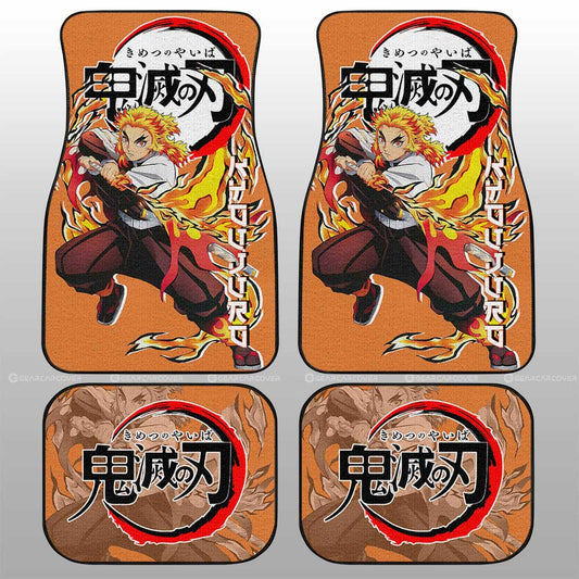 Kyoujuro Rengoku Car Floor Mats Custom Car Accessories - Gearcarcover - 1
