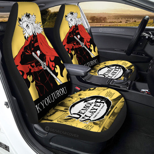 Kyoujuro Rengoku Car Seat Covers Custom Car Accessories - Gearcarcover - 2