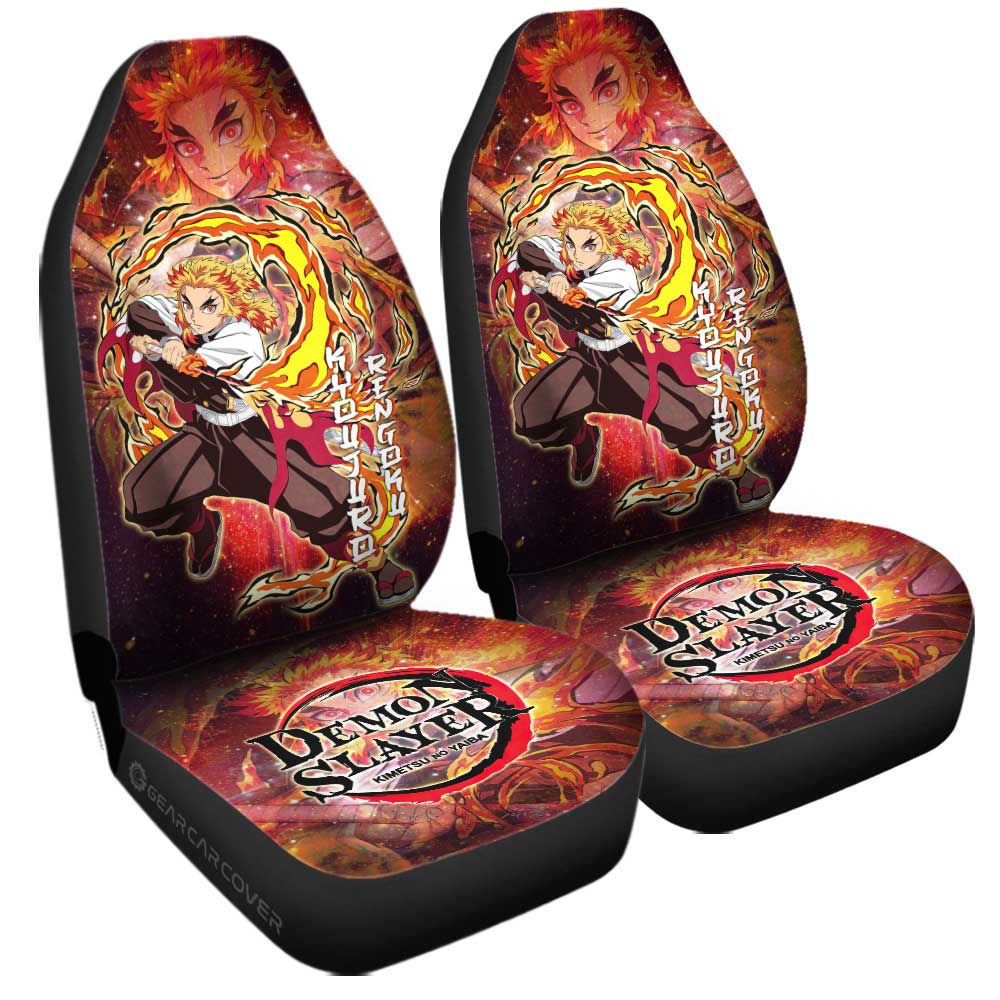 Kyoujuro Rengoku Car Seat Covers Custom Characters Demon Slayer Car Accessories - Gearcarcover - 3