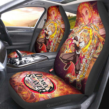 Kyoujuro Rengoku Car Seat Covers Custom Characters Demon Slayer Car Accessories - Gearcarcover - 1