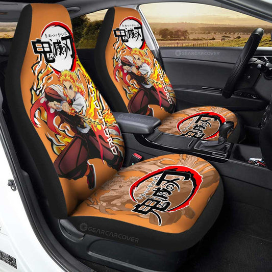 Kyoujuro Rengoku Car Seat Covers Custom Demon Slayer Anime Car Accessories - Gearcarcover - 2
