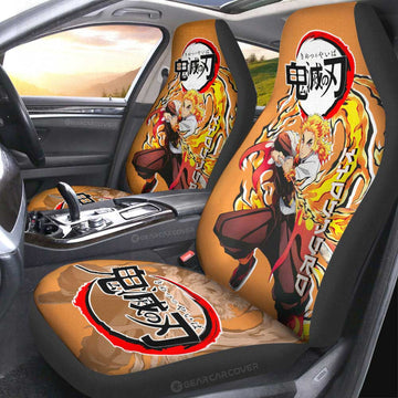 Kyoujuro Rengoku Car Seat Covers Custom Demon Slayer Anime Car Accessories - Gearcarcover - 1
