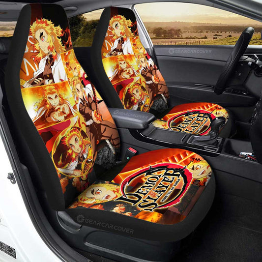 Kyoujuro Rengoku Car Seat Covers Custom - Gearcarcover - 1