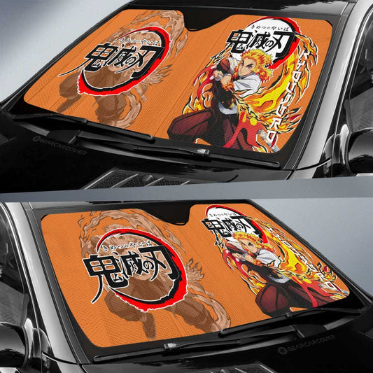 Kyoujuro Rengoku Car Sunshade Custom Car Accessories - Gearcarcover - 2