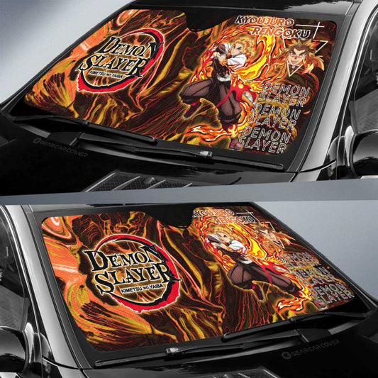 Kyoujuro Rengoku Car Sunshade Custom Car Accessories - Gearcarcover - 2