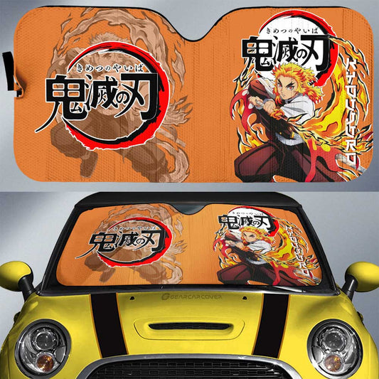 Kyoujuro Rengoku Car Sunshade Custom Demon Slayer Anime Car Accessories - Gearcarcover - 1