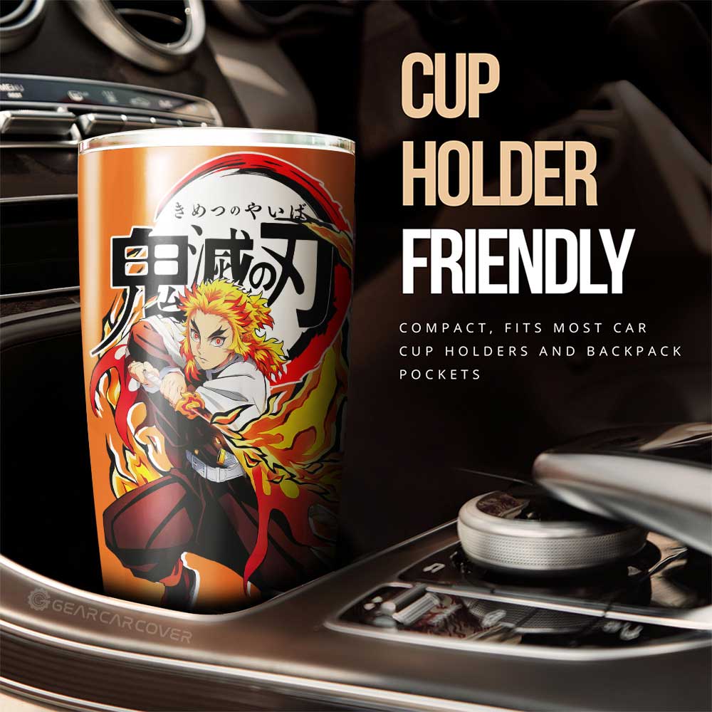 Kyoujuro Rengoku Tumbler Cup Custom Demon Slayer Anime Car Accessories - Gearcarcover - 3