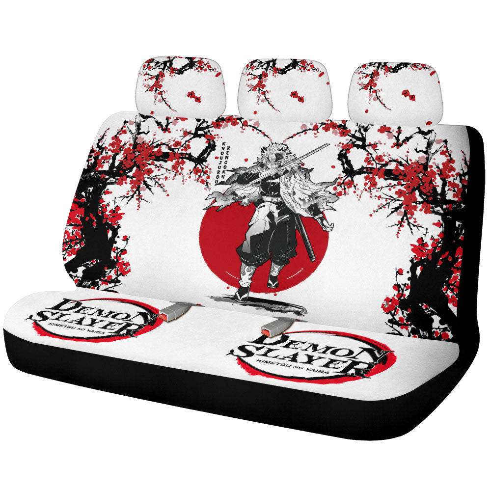 Kyoujurou Rengoku Car Back Seat Covers Custom Japan Style Car Accessories - Gearcarcover - 1