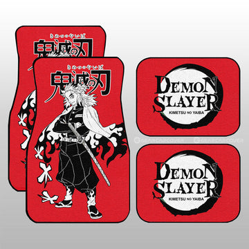 Kyoujurou Rengoku Car Floor Mats Custom Car Accessories Manga Style For Fans - Gearcarcover - 1