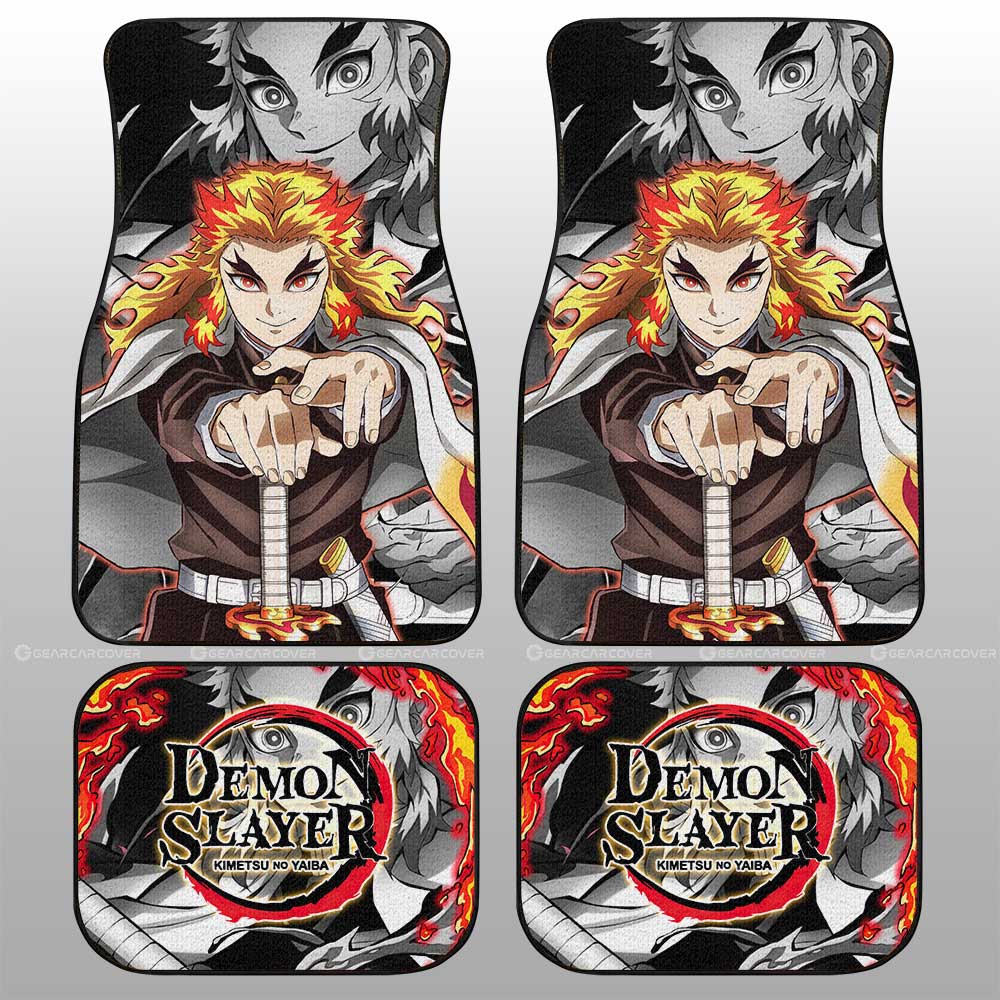 Kyoujurou Rengoku Car Floor Mats Custom Demon Slayer Anime Car Accessories - Gearcarcover - 1