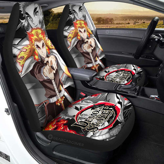 Kyoujurou Rengoku Car Seat Covers Custom Car Accessories - Gearcarcover - 2