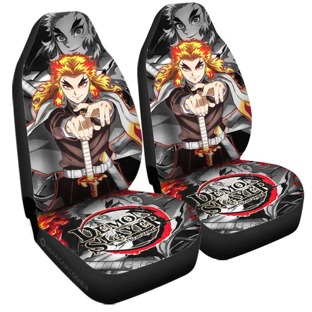 Kyoujurou Rengoku Car Seat Covers Custom Car Accessories - Gearcarcover - 3