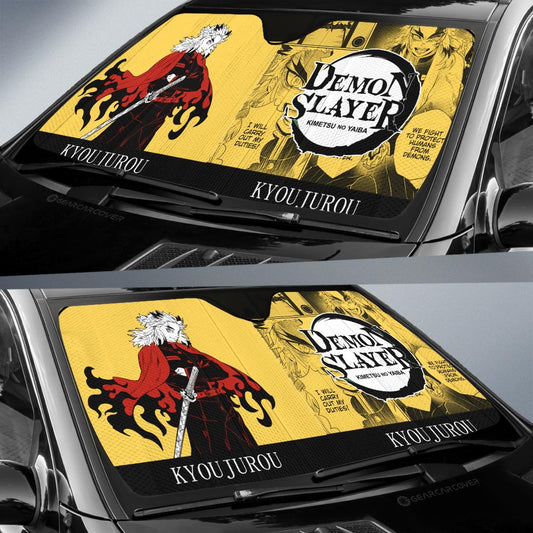 Kyoujurou Rengoku Car Sunshade Custom Car Accessories Manga Style - Gearcarcover - 2