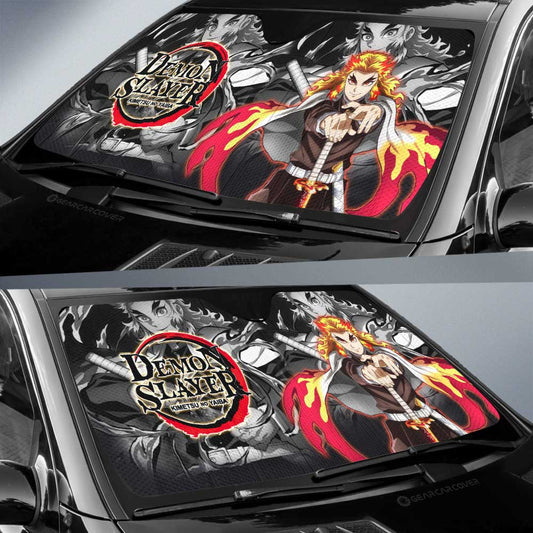 Kyoujurou Rengoku Car Sunshade Custom Demon Slayer Anime Car Accessories - Gearcarcover - 2