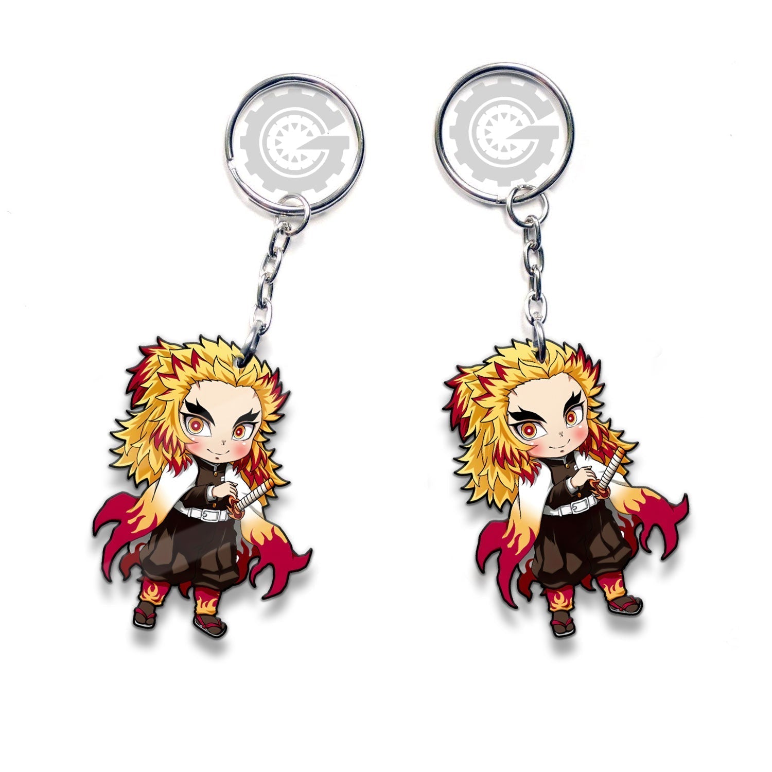Kyoujurou Rengoku Keychain Custom Car Accessories - Gearcarcover - 3