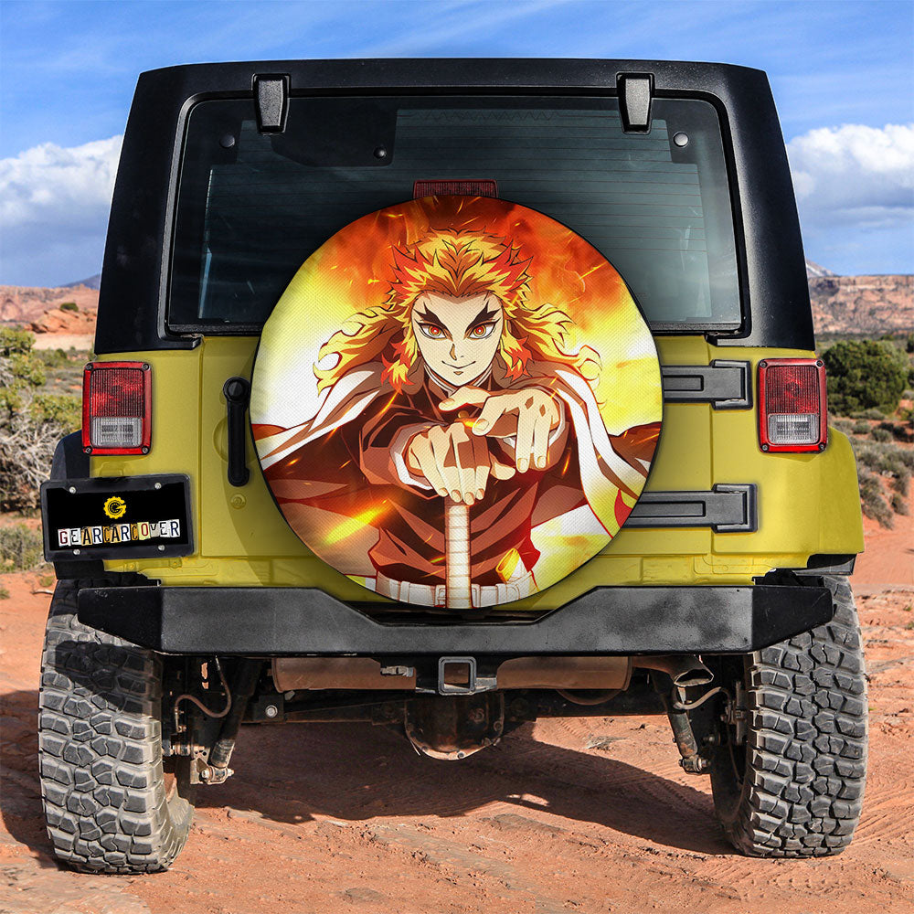 Kyoujurou Rengoku Spare Tire Cover Custom Car Accessoriess - Gearcarcover - 3