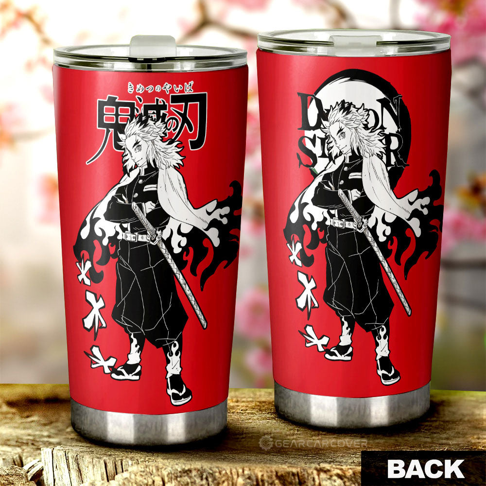 Kyoujurou Rengoku Tumbler Cup Custom Car Accessories Manga Style For Fans - Gearcarcover - 3