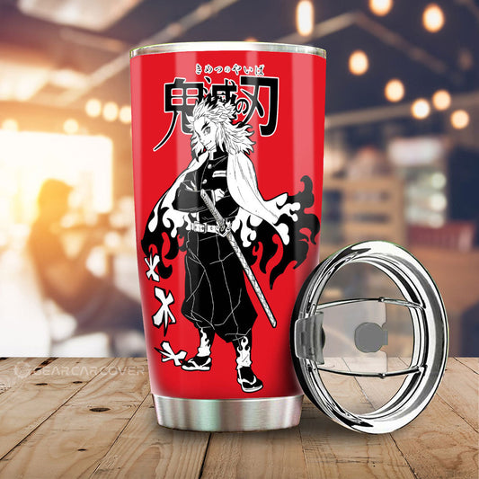 Kyoujurou Rengoku Tumbler Cup Custom Car Accessories Manga Style For Fans - Gearcarcover - 1