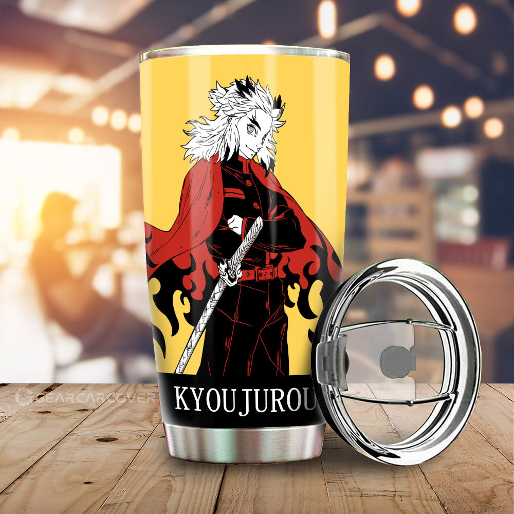 Kyoujurou Rengoku Tumbler Cup Custom Car Accessories Manga Style - Gearcarcover - 2