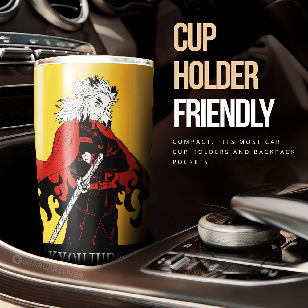 Kyoujurou Rengoku Tumbler Cup Custom Car Accessories Manga Style - Gearcarcover - 3