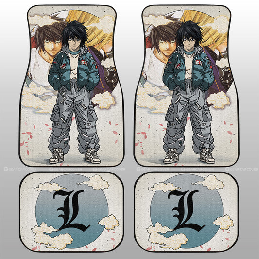 L Lawliet Car Floor Mats Anime Collection - Gearcarcover - 1