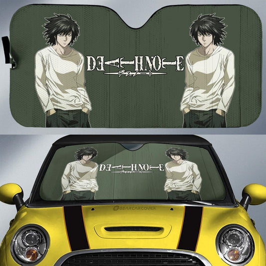 L Lawliet Car Sunshade Custom Death Note - Gearcarcover - 1