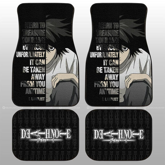 L Lawliet Quotes Car Floor Mats Custom Death Note Car Accessories - Gearcarcover - 2