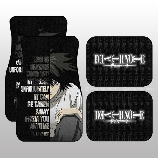 L Lawliet Quotes Car Floor Mats Custom Death Note Car Accessories - Gearcarcover - 1