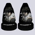 L Lawliet Quotes Car Seat Covers Custom Death Note Car Accessories - Gearcarcover - 4