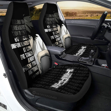 L Lawliet Quotes Car Seat Covers Custom Death Note Car Accessories - Gearcarcover - 1
