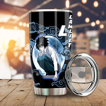 L Lawliet Tumbler Cup Custom Death Note Car Accessories - Gearcarcover - 1