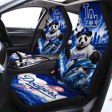 LA Dodgers Mix Panda and Dolphin Car Seat Covers Car Accessories - Gearcarcover - 1