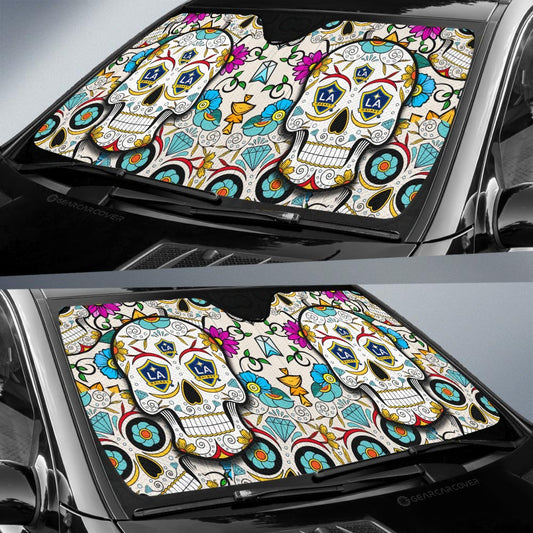 LA Galaxy Car Sunshade Custom Sugar Skull Car Accessories - Gearcarcover - 2