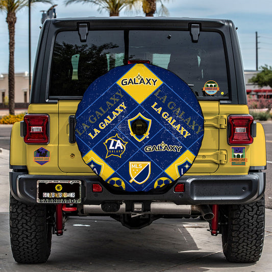 LA Galaxy Spare Tire Covers Camera Hole Sporty Team Collection - Gearcarcover - 2