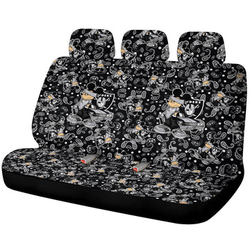 Las Vegas Raiders Car Back Seat Covers Cartoon Theme Collection - Gearcarcover - 1