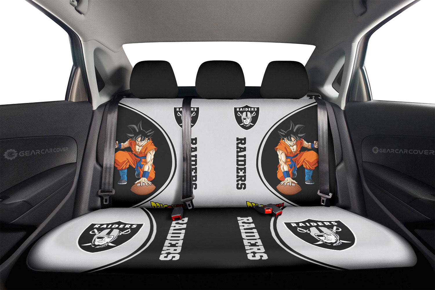Las Vegas Raiders Car Back Seat Covers Custom Car Accessories For Fans - Gearcarcover - 2