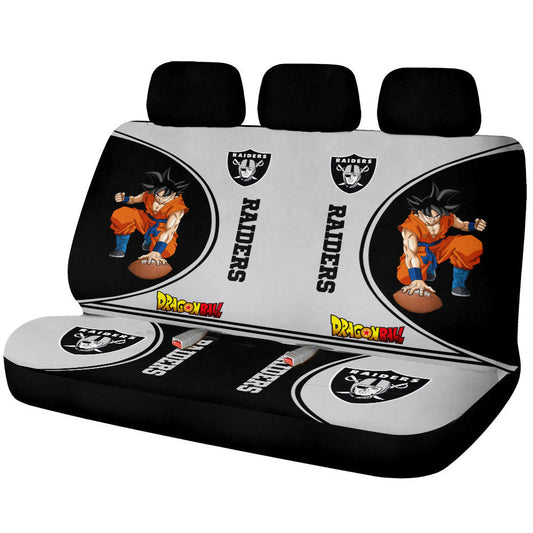 Las Vegas Raiders Car Back Seat Covers Custom Car Accessories For Fans - Gearcarcover - 1
