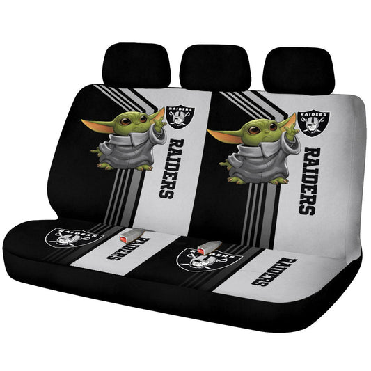 Las Vegas Raiders Car Back Seat Covers Custom Car Accessories - Gearcarcover - 1