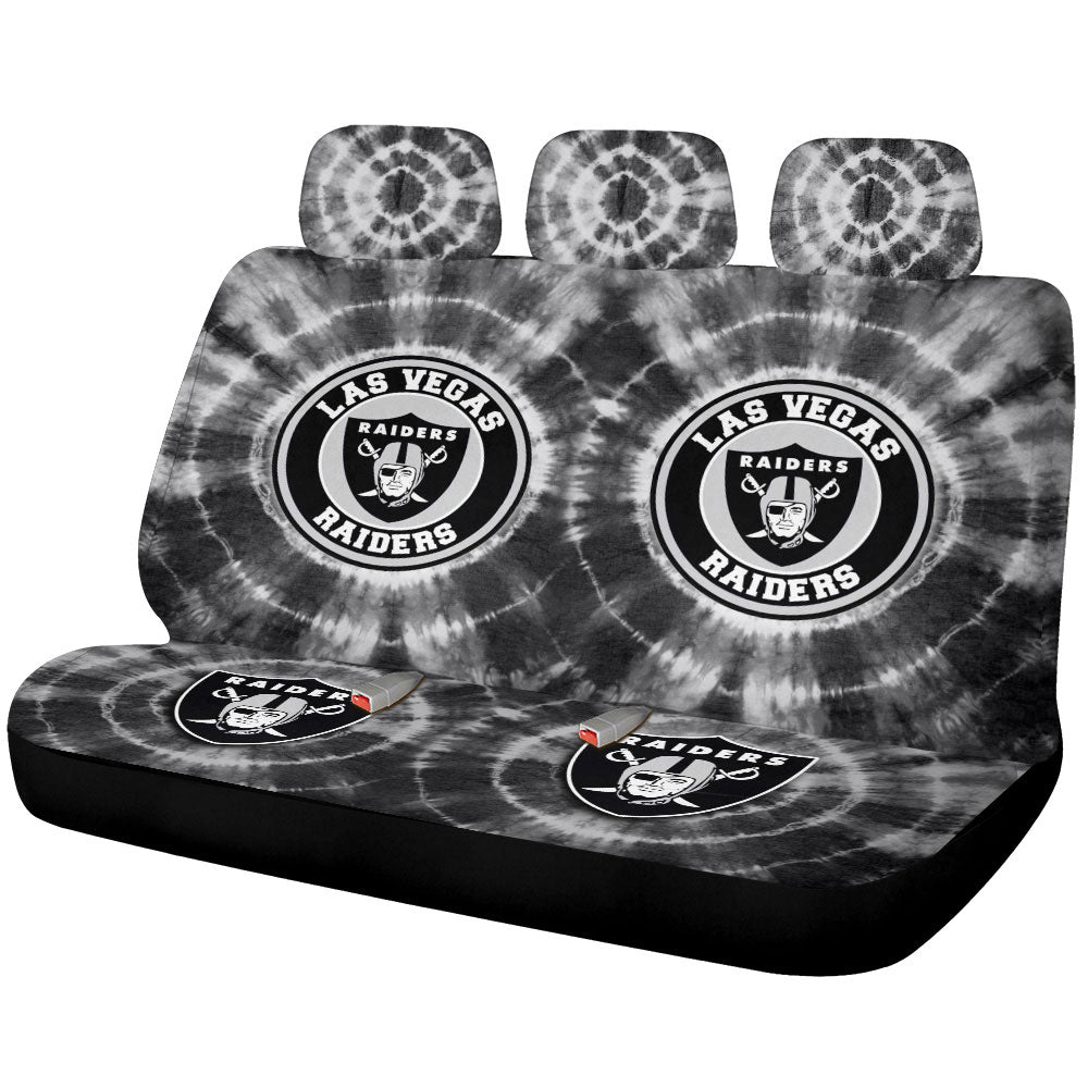 Las Vegas Raiders Car Back Seat Covers Custom Tie Dye Car Accessories - Gearcarcover - 1