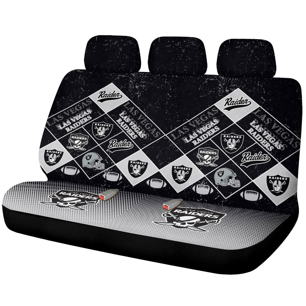 Las Vegas Raiders Car Back Seat Covers Sporty Team Collection - Gearcarcover - 1