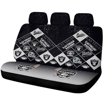 Las Vegas Raiders Car Back Seat Covers Sporty Team Collection - Gearcarcover - 1