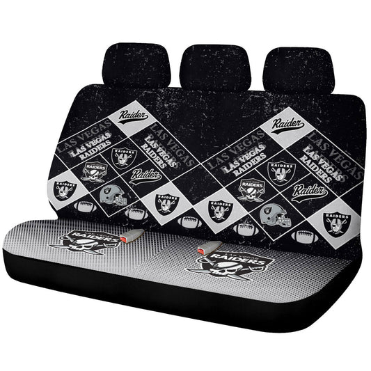 Las Vegas Raiders Car Back Seat Covers Sporty Team Collection - Gearcarcover - 1