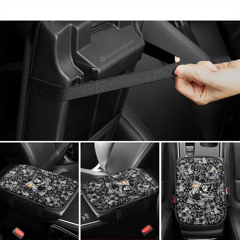 Las Vegas Raiders Car Center Console Cover Cartoon Theme Collection - Gearcarcover - 4