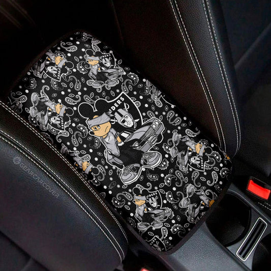 Las Vegas Raiders Car Center Console Cover Cartoon Theme Collection - Gearcarcover - 1