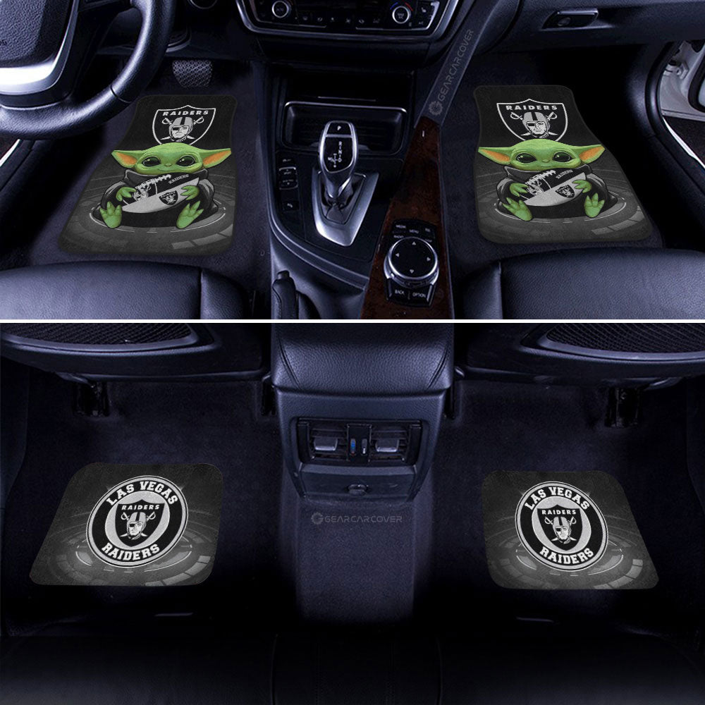 Las Vegas Raiders Car Floor Mats Baby Yoda Car Accessories For Fan - Gearcarcover - 2